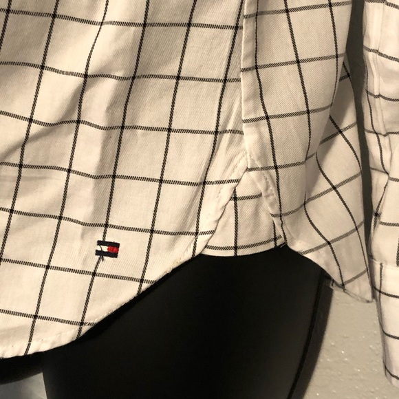 TOMMY HILFIGER zip up long sleeve shirt top Medium - Picture 3 of 11